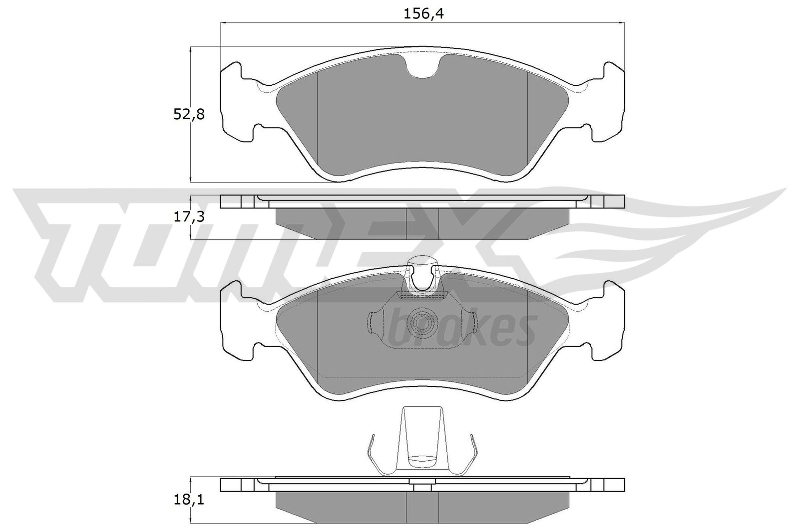 Sada brzdových platničiek kotúčovej brzdy TOMEX Brakes
